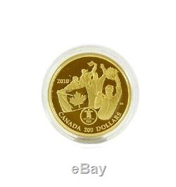 2010 $200 Fine Gold Coin Canada's First Olympic Gold Medal on Home Soil RCM