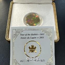 2011 $150 Canada Year of the Rabbit Hologram Gold Coin SEALED With OGP
