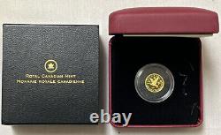 2011 Canada Fifty Cent 1/25 Oz Gold, Gem Proof, Ogp & Coa. 9999 Fine. 04 Agw