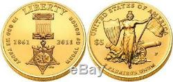 2011 Medal of Honor $5 Dollar Gold Unc Commemorative US Mint Coin (MOH2)