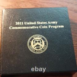 2011 U. S. Army Commemorative $5 Gold Proof Coin Box & CoA