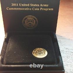 2011 U. S. Army Commemorative $5 Gold Proof Coin Box & CoA