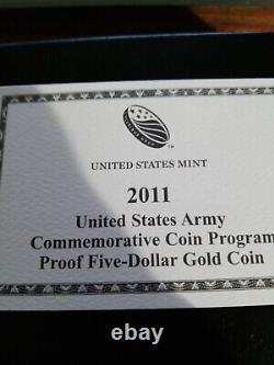 2011 United States Army Five Dollar Proof Gold Coin