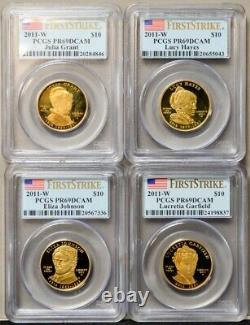 2011-W $10 First Spouse Gold 4 Pc Full Year Set PR69 DCAM PCGS First Strike