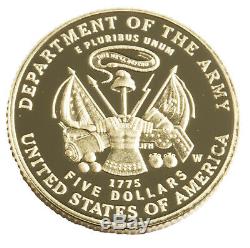 2011-W U. S. Army $5 PRF Gold Commemorative