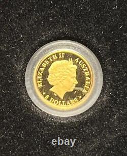 2012 Australia Red Kangaroo 1/25oz Gold Proof Coin. COA & OGP