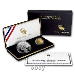 2012 Star-Spangled Banner Commemorative 2-Coin Gold & Silver Proof Set