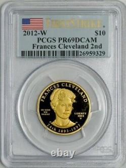 2012-W $10 Frances Cleveland 2 First Strike Spouse Gold PR69 DCAM PCGS 924716-5