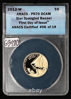 2012-W $5 Star Spangled Banner Commemorative Gold Proof ANACS PR 70 G3480