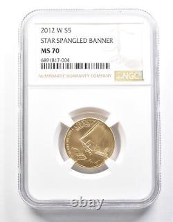 2012-W $5 Star Spangled Banner Gold Commemorative MS70 NGC 1328