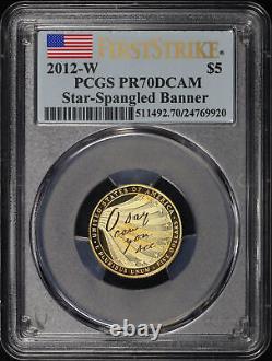 2012-W $5 Star-Spangled Banner Gold Commemorative PCGS PR-70 DCAM First Strike