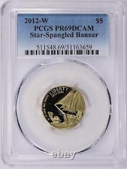 2012-w Star-spangled Banner $5 Commemorative Pcgs Pr69dcam