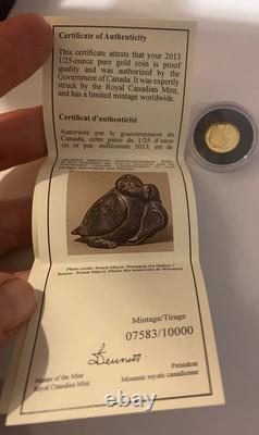2013 1/25 Of An Ounce Gold Coin In Art Royal Canadian Mint