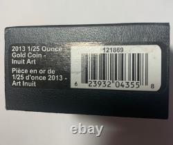 2013 1/25 Of An Ounce Gold Coin In Art Royal Canadian Mint