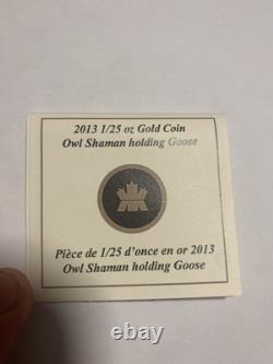2013 1/25 Of An Ounce Gold Coin In Art Royal Canadian Mint