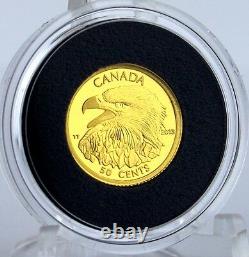 2013 Bald Eagle 99.99% Pure Gold 50-cent Proof Coin, 1/25 Troy oz, Un-searched