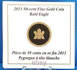 2013 Bald Eagle 99.99% Pure Gold 50-cent Proof Coin, 1/25 Troy oz, Un-searched