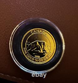 2013 Canada 1/4 oz Gold $10 Polar Bear Proof Limited 7.5k Coin Rare. 9999