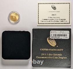 2013 P $5 Five Star Generals (MacArthur) Uncirculated Gold Coin