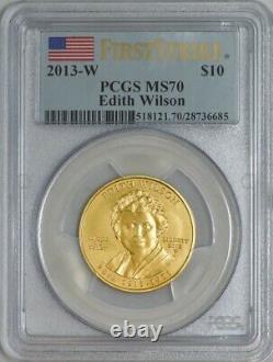 2013-W $10 Edith Wilson First Strike Spouse Gold MS70 PCGS 928151-28