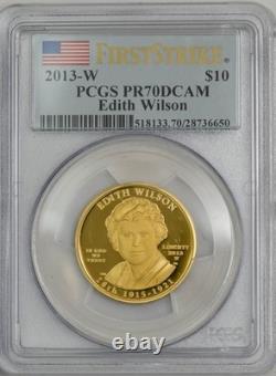 2013-W $10 Edith Wilson First Strike Spouse Gold PR70 DCAM PCGS 931843-77