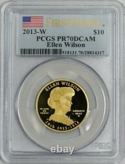 2013-W $10 Ellen Wilson First Strike Spouse Gold PR70 DCAM PCGS 928151-8