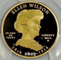 2013-W $10 Ellen Wilson First Strike Spouse Gold PR70 DCAM PCGS 928151-8