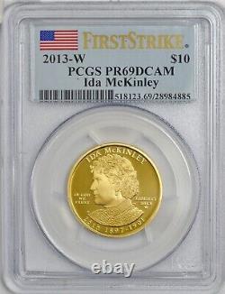 2013-W $10 Ida McKinley First Strike Spouse Gold PR69 DCAM PCGS 931842-57