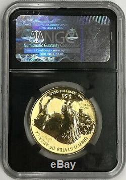 2013-W $50 GOLD BUFFALO REVERSE PROOF NGC PR70 PF70 EARLY RELEASES ER 100th Anni
