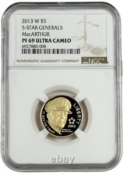 2013 W 5-Star General MacArthur United States $5 Proof Gold Coin NGC PF 69 UC