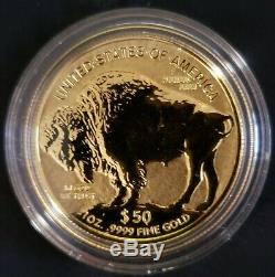 2013 W American Buffalo $50 One Ounce 1 Troy Oz. Reverse Proof. 9999 Fine Gold