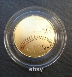 2014 Baseball 1/4 Oz quarter ounce gold commemorative proof coin UNC