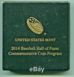 2014 Baseball Hall of Fame $5 Gold $5 Coin original box unopened with COA