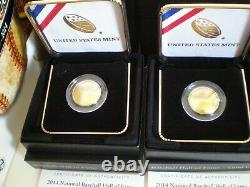 2014 Baseball Hof Complete 7 Coin Collection-gold, Silver, Clad & Young Collector