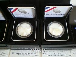 2014 Baseball Hof Complete 7 Coin Collection-gold, Silver, Clad & Young Collector
