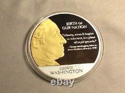 2014 George Washington-mount Rushmore Commemorative Silver & Gold Proof Coin