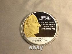2014 George Washington-mount Rushmore Commemorative Silver & Gold Proof Coin