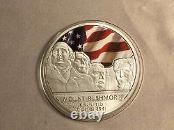 2014 George Washington-mount Rushmore Commemorative Silver & Gold Proof Coin