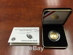 2014 National Baseball Hall Of Fame 5$ Gold Coin Proof