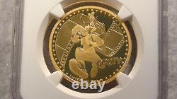 2014 Niue Ngc Pf70 Ucam Goofy Walt Disney 1 Oz Gold Coin Coa & Original Box