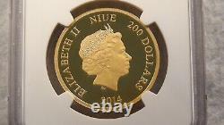 2014 Niue Ngc Pf70 Ucam Goofy Walt Disney 1 Oz Gold Coin Coa & Original Box