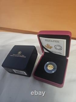 2014 Royal Canadian Mint 1/25 Oz Canada's Classic Beaver Gold Coin In Box & COA