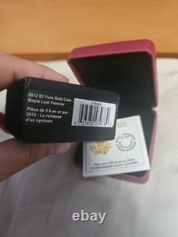 2014 Royal Canadian Mint 1/25 Oz Canada's Classic Beaver Gold Coin In Box & COA
