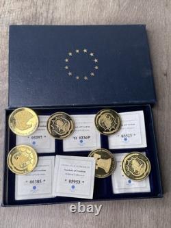 2014 Symbols of Freedmom 6 Commemorative Cu, LAYERED in 24K Gold Coins