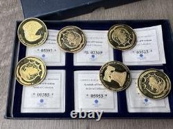 2014 Symbols of Freedmom 6 Commemorative Cu, LAYERED in 24K Gold Coins