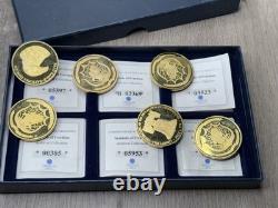 2014 Symbols of Freedmom 6 Commemorative Cu, LAYERED in 24K Gold Coins