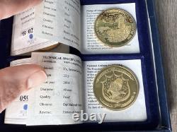 2014 Symbols of Freedmom 6 Commemorative Cu, LAYERED in 24K Gold Coins
