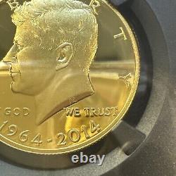 2014 W 3/4 Oz GOLD JFK Kennedy Anniversary High Relief Proof Coin NGC PF69 PR 69