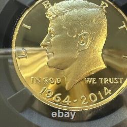 2014 W 3/4 Oz GOLD JFK Kennedy Anniversary High Relief Proof Coin NGC PF69 PR 69