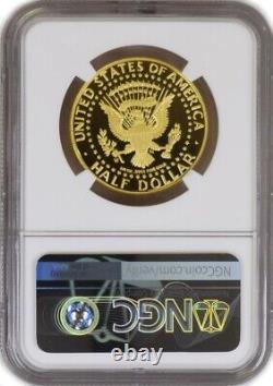 2014 W 50C Proof High Relief JFK Kennedy 50th Anniversary 3/4 oz Gold PF70 UC